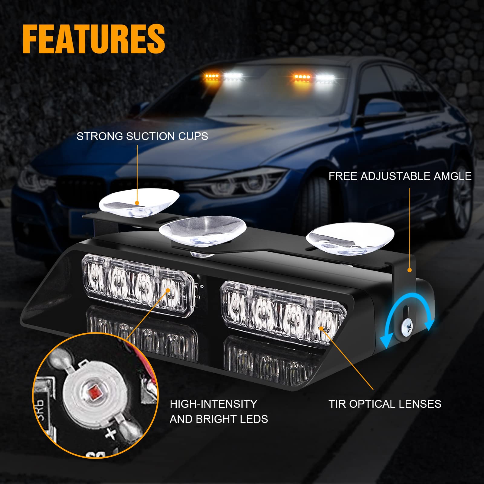 XRIDONSEN mounted on dashboard showing how easy plug-in placement improves visibility