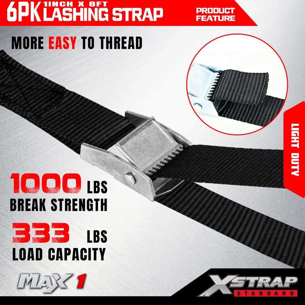XSTRAP STANDARD securing kayak on roof rack to show easy tie-down versatility