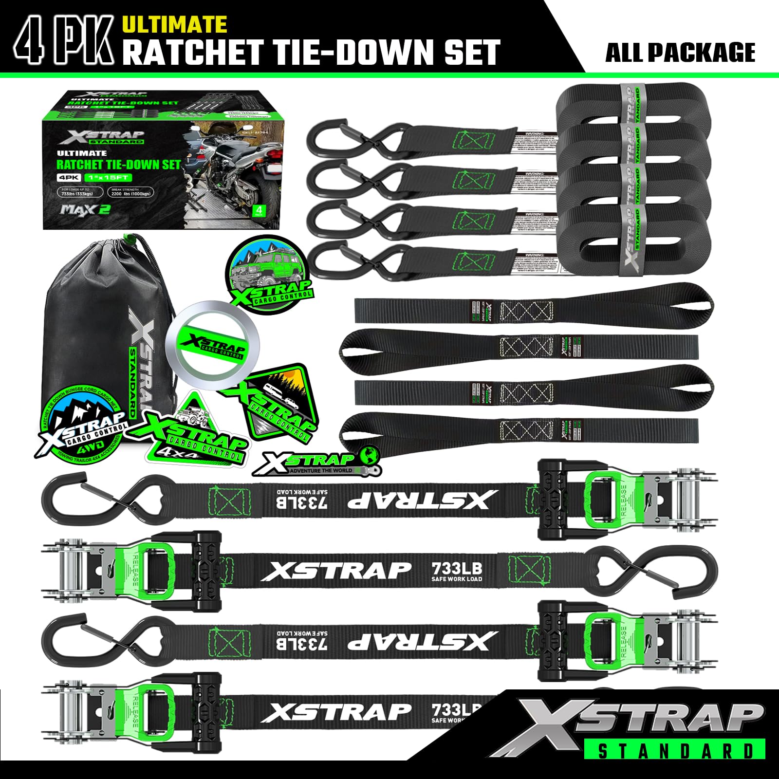 XSTRAP STANDARD label and accessories with tags and bonus stickers included