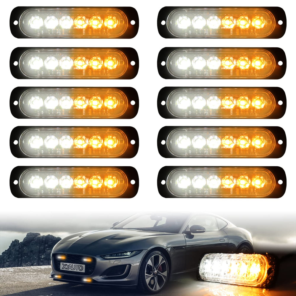 XTAUTO strobe front view showing LEDs and housing, enhancing visibility