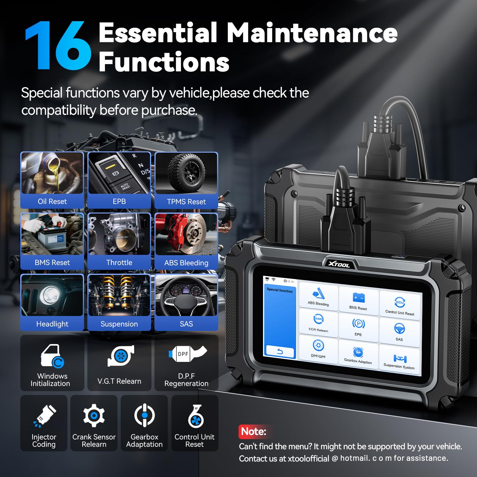 XTOOL D5S rear view with silicone grip, secure handling benefit