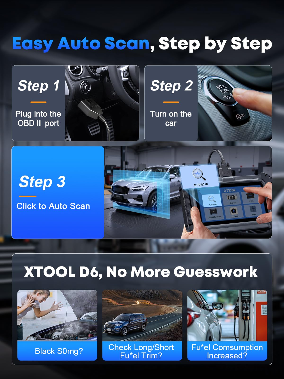 XTOOL D6 rear grip and housing detail offering secure handheld comfort