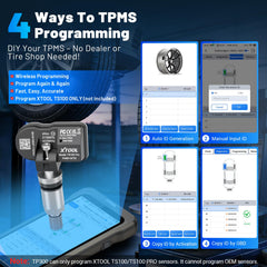 XTOOL TP300 touchscreen close-up showing intuitive menus for faster service