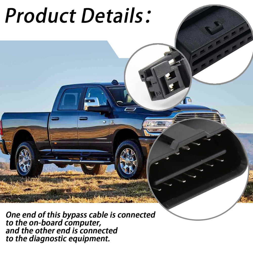 XTPTFABS harness installed under dash of Ram Cummins restoring diagnostic access