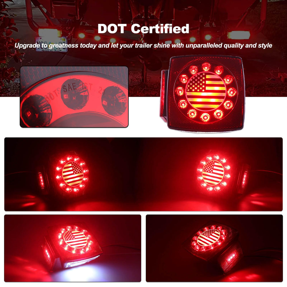 XtraGlow 10 inch brake light bar top view demonstrating bright center brake visibility