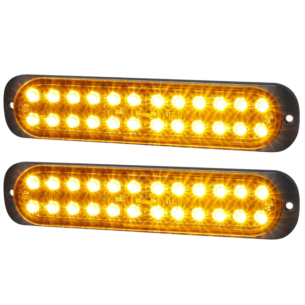 XtraGlow front view showing amber LEDs and bright visibility
