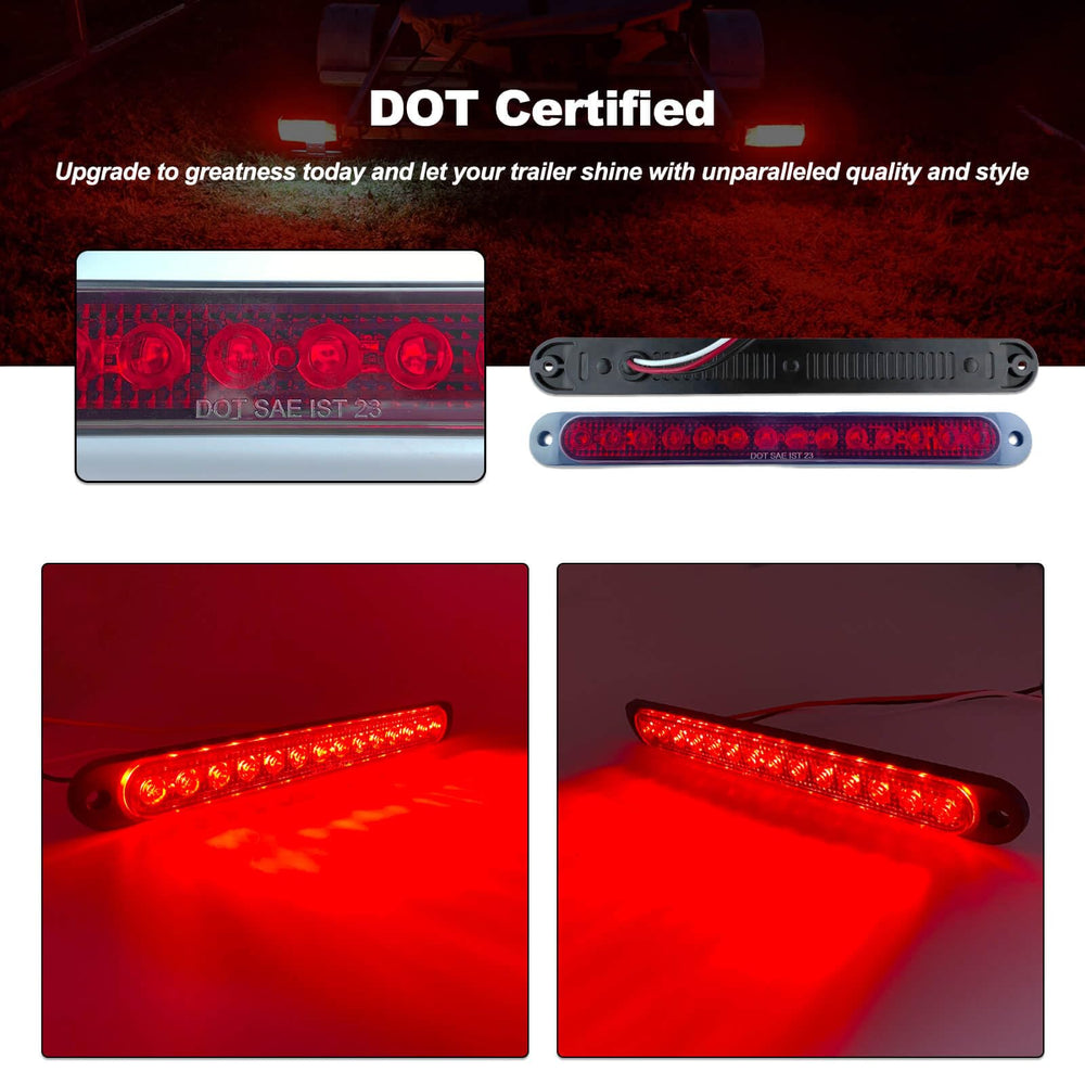 XtraGlow red and amber side marker set displayed for improved side recognition