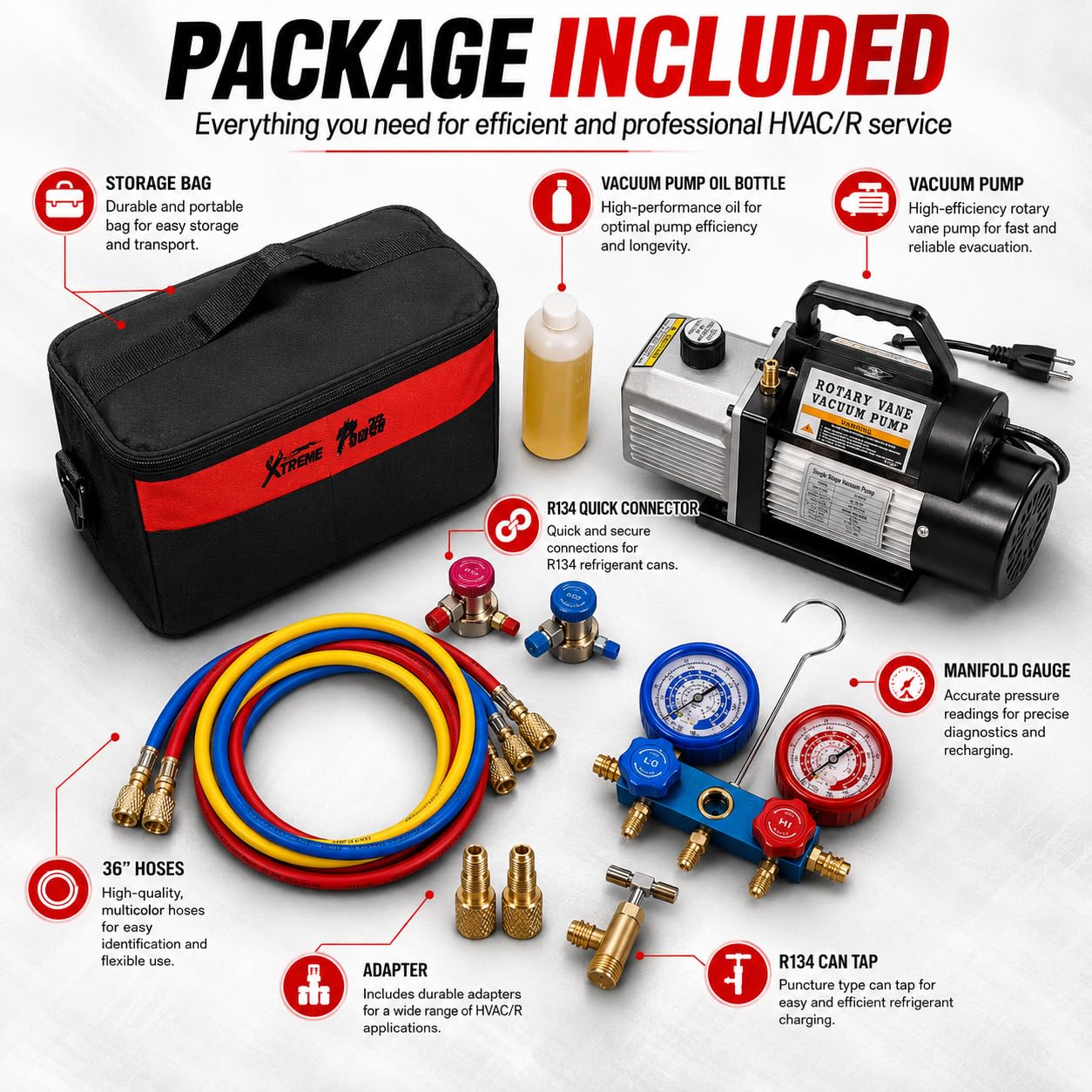 XtremepowerUS complete kit in carry bag for organized transport and jobsite convenience