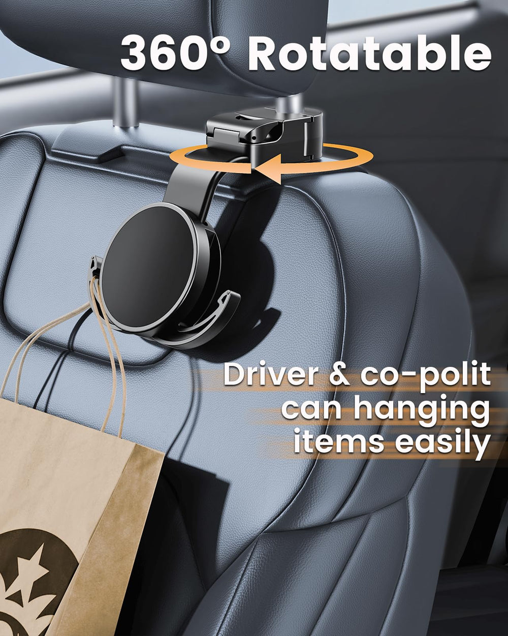 xuenair hooks holding purse and umbrella showing organized, heavy-load support