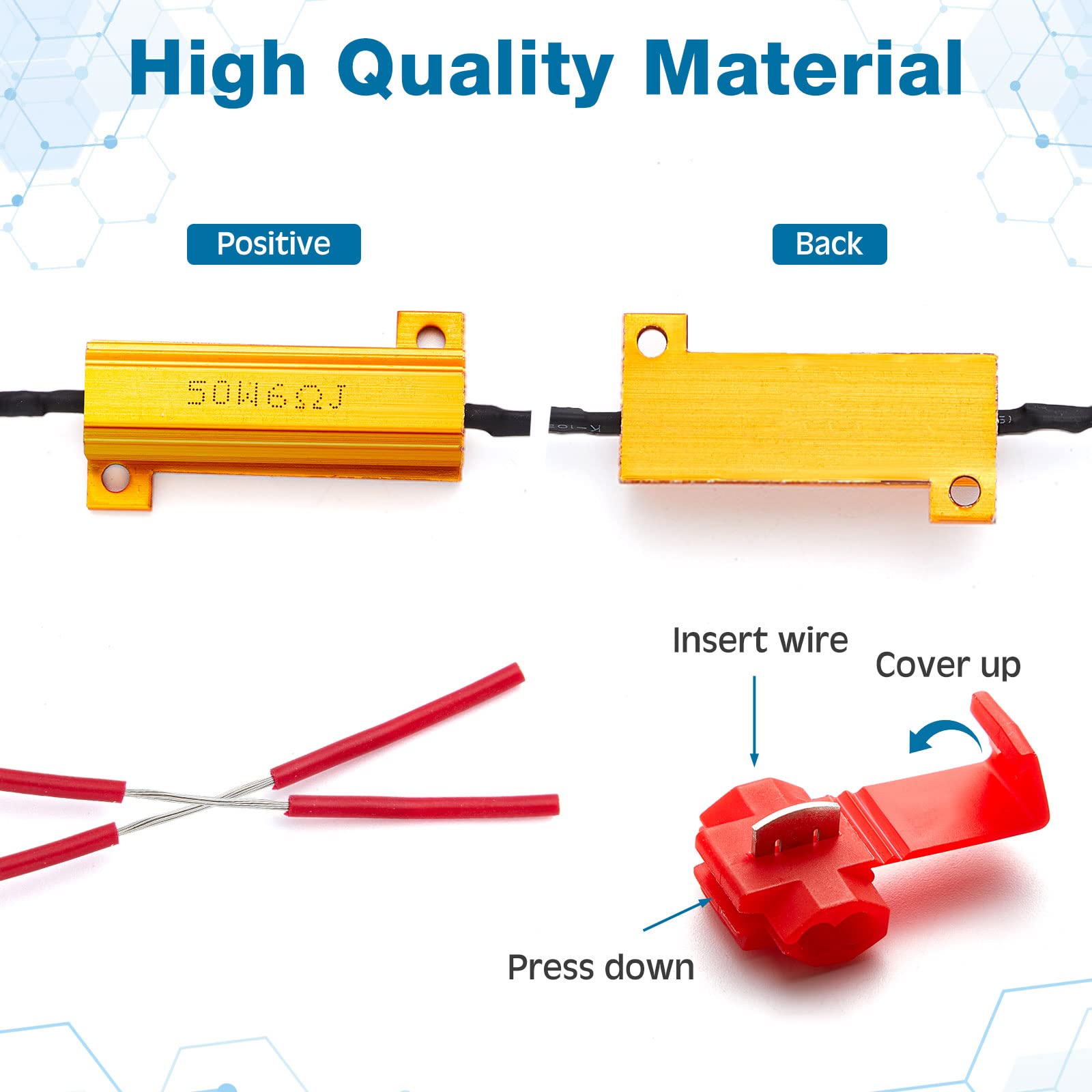 Xuhal resistor mounted on metal surface demonstrating safe heat-sinking installation