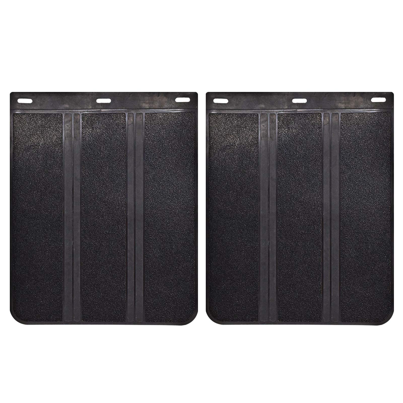 XUKEY front-facing mud flap set showing shape and coverage benefit