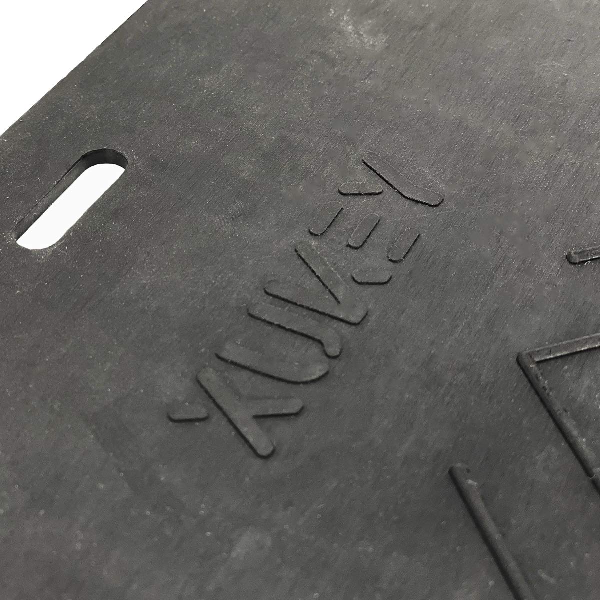 XUKEY mud flap on snowy roadside repelling ice and packed snow