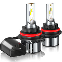 XWQHJW front view dual-beam bulbs showing compact design and easy swap benefit