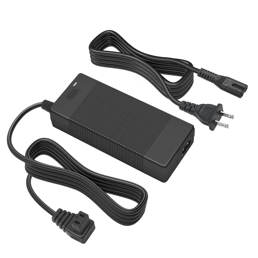 XZGm adapter front view showing compact brick design and ventilation, reliable power