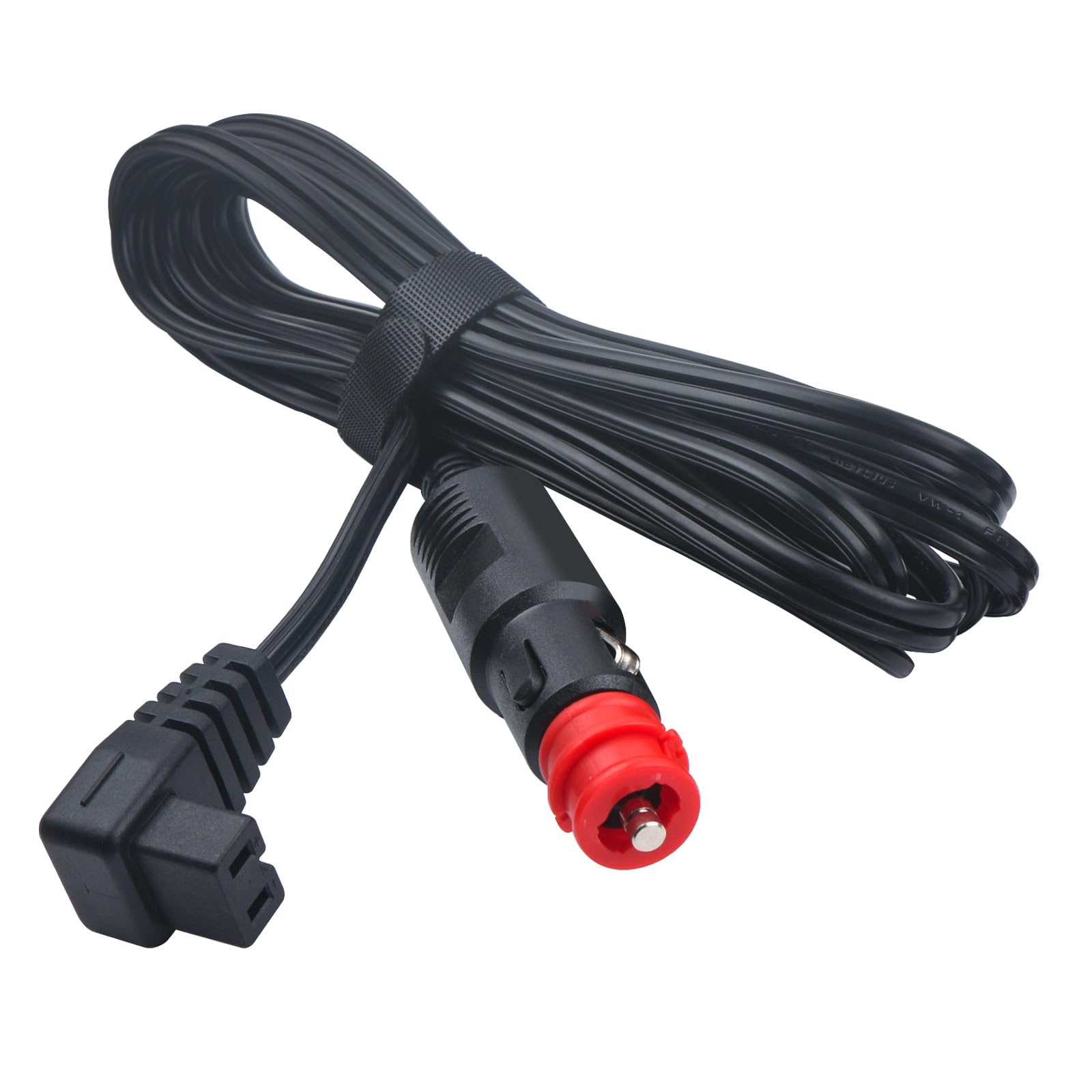 XZGm front plug view showing cigarette lighter plug and reliable connection benefit