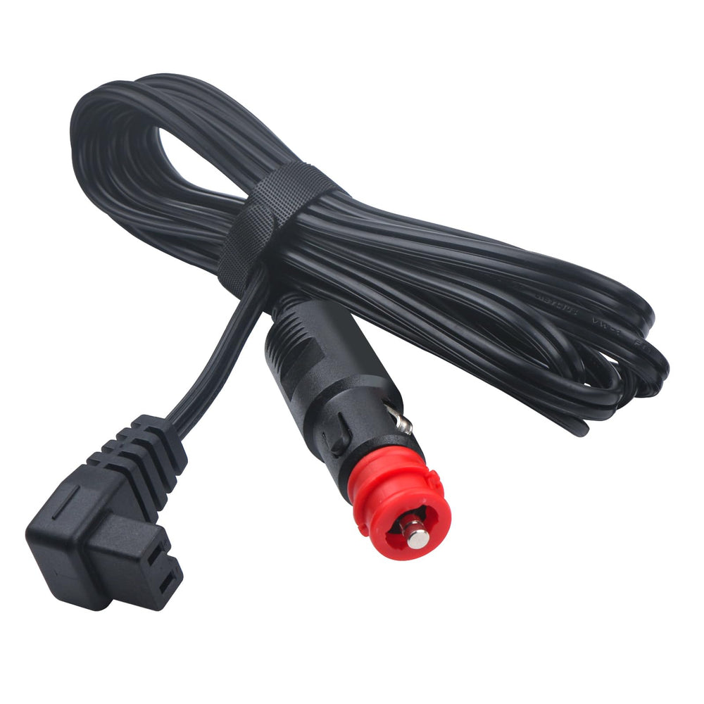 XZGm front plug view showing cigarette lighter plug and reliable connection benefit
