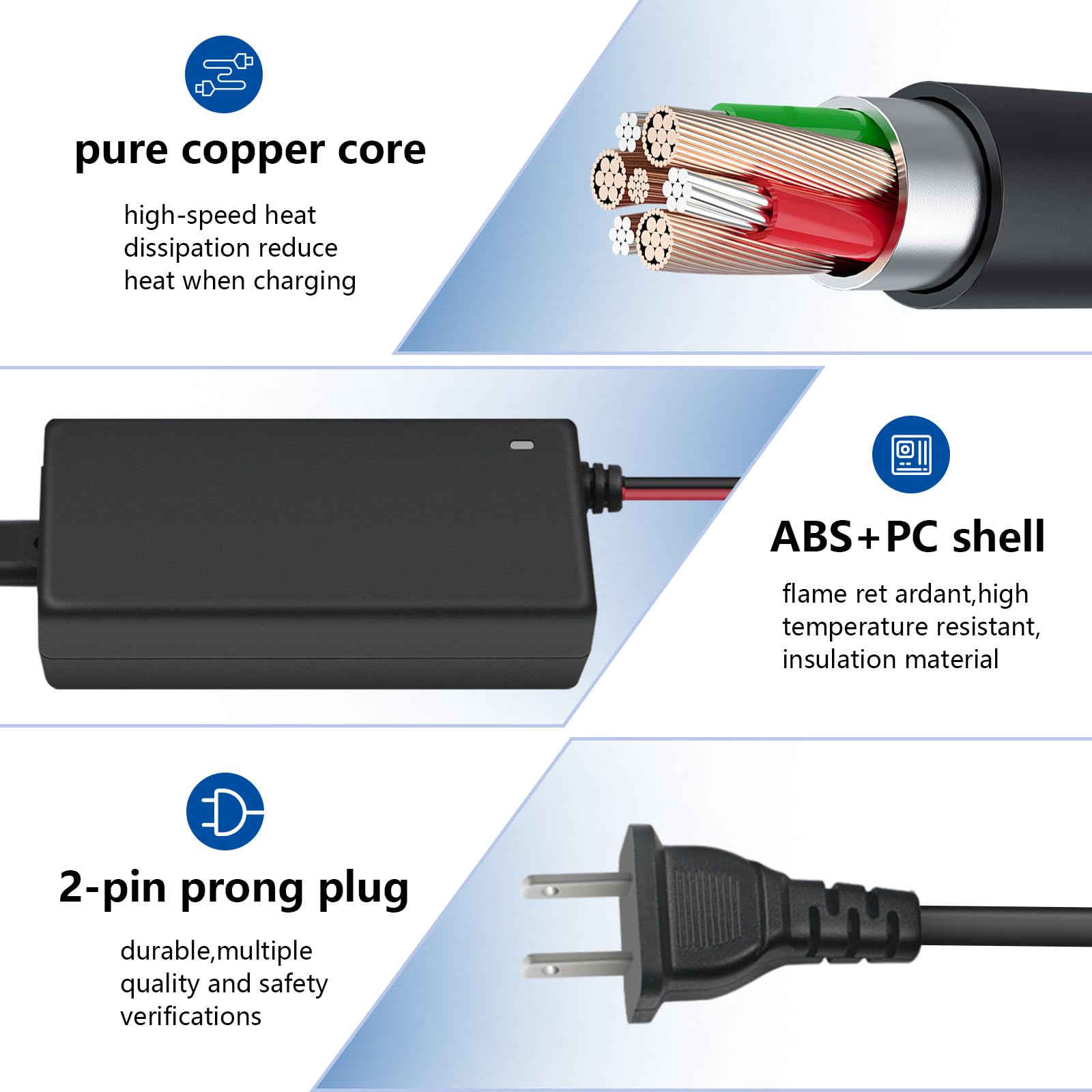 XZGm packaging and box contents illustrating included replacement adapter