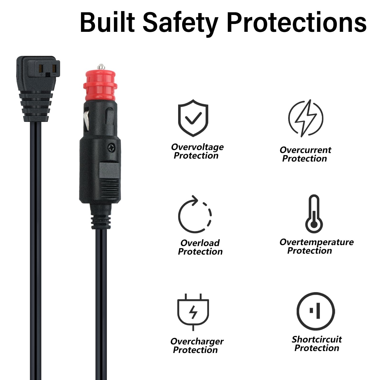 XZGm cable held in hand to show scale and sturdy construction for travel-ready benefit