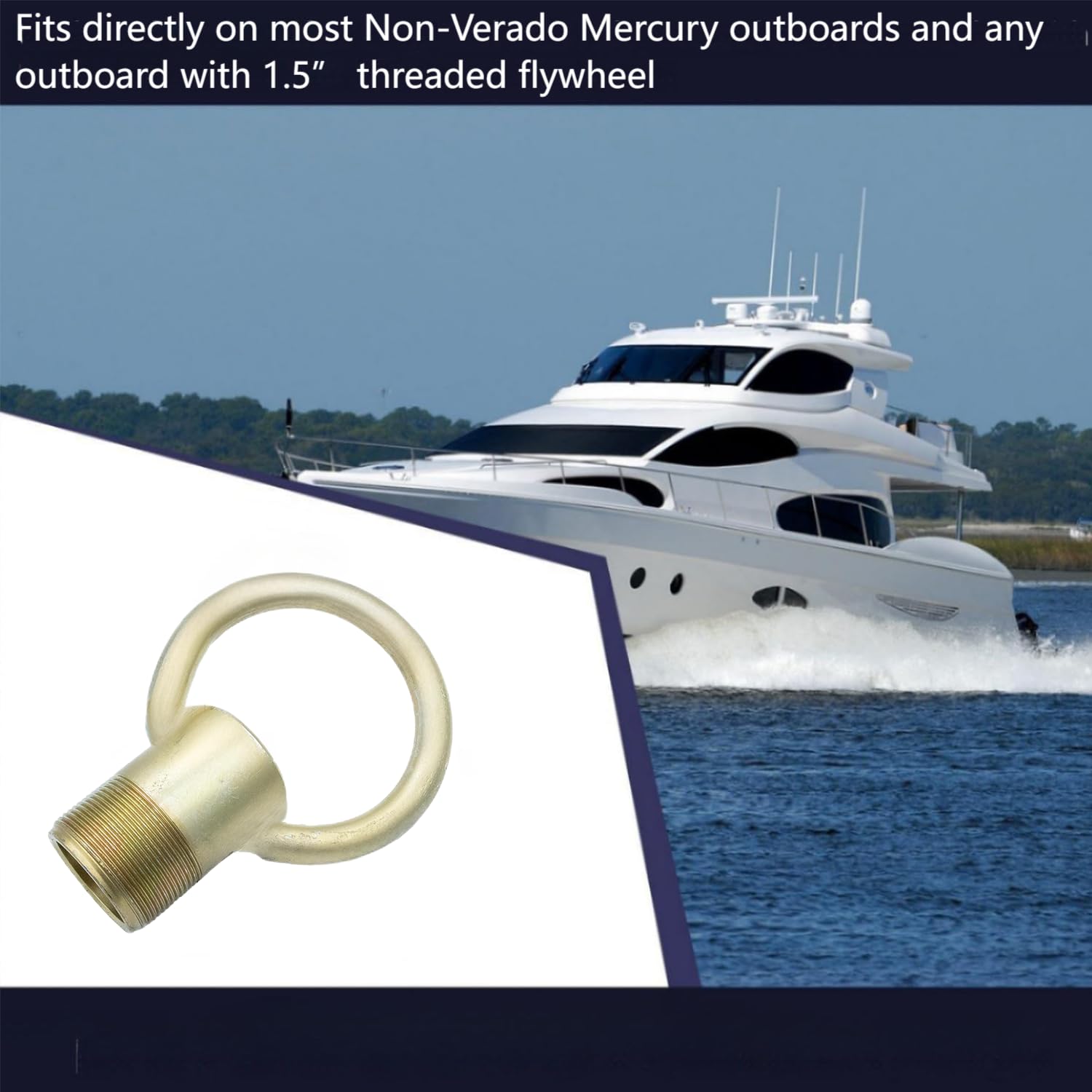 YaBeHo close-up of 1.5-inch-16 threaded detail for secure flywheel engagement