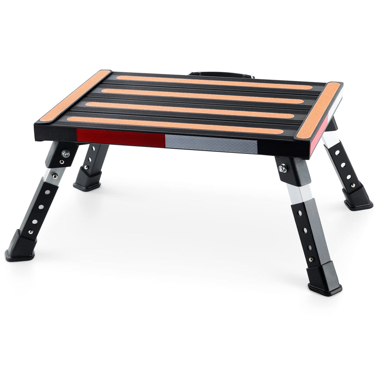 Yagud front view folded step showing compact storage and portability benefit
