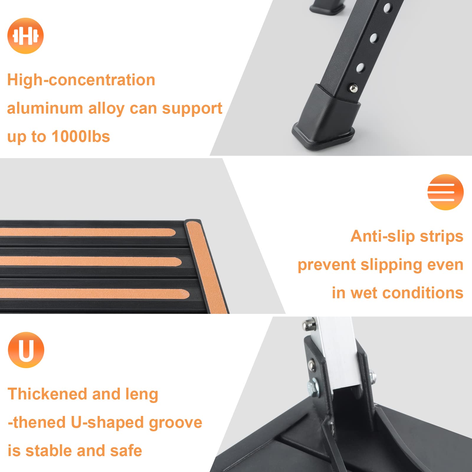 Yagud thick rubber feet gripping pavement for stable, non-slip support