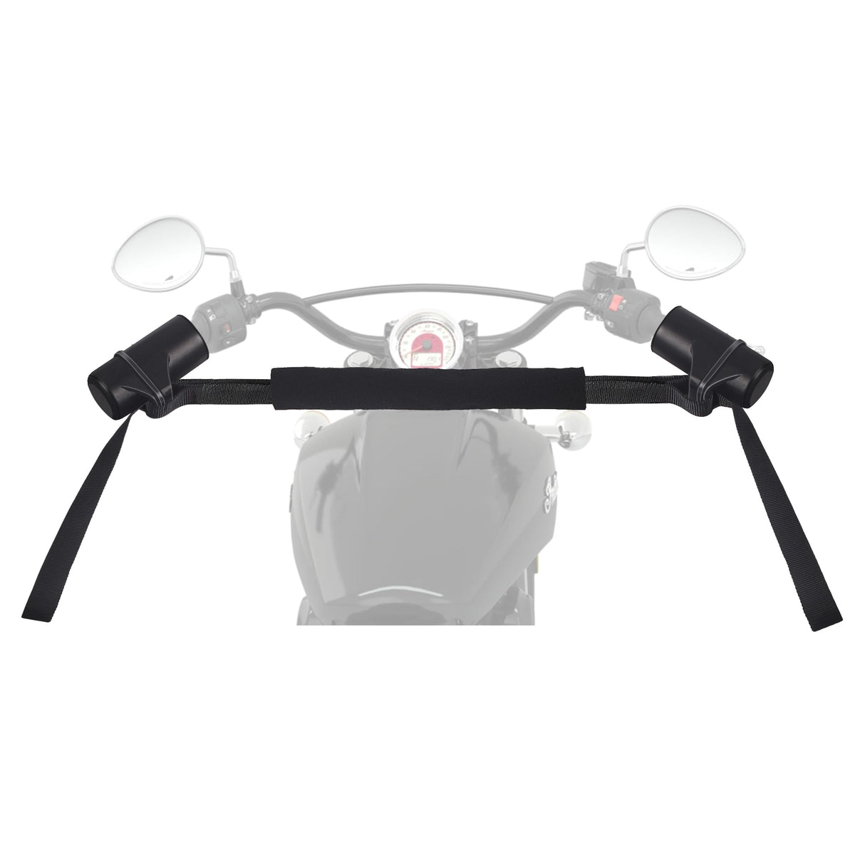 YaHees front view of 32 inch handlebar strap showing full design and secure hold
