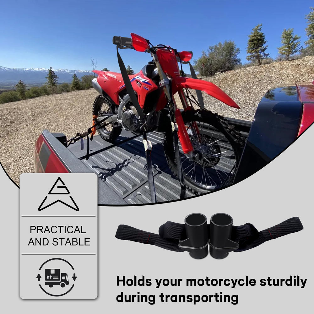 YaHees strap routed clear of fairings protecting paint during transit