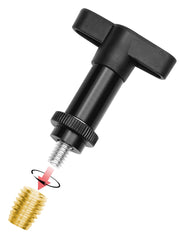 YALTIES close-up of brass insert threads showing precision machining and long-lasting grip