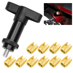 YALTIES kit front packaging showing all brass inserts and T-handle tool benefits secure repairs