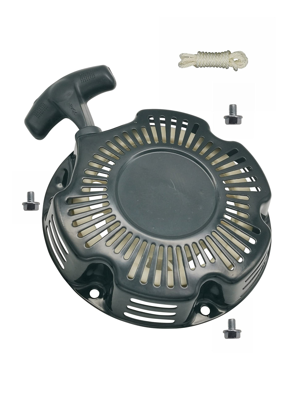 YAMAKATO front assembly view showing complete recoil starter and fit benefits