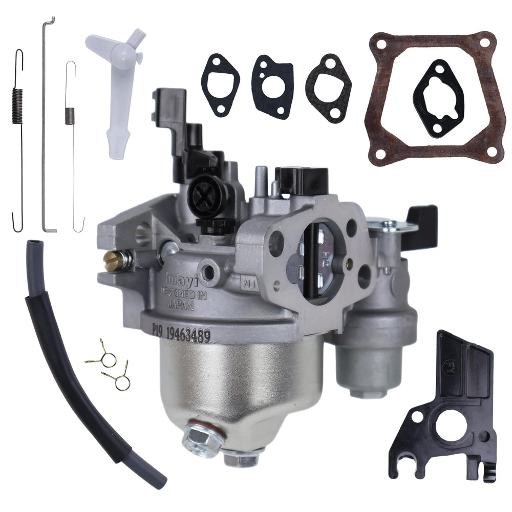 YAMAKATO Huayi P19 front view showing carburetor body and intake, clear fit confirmation