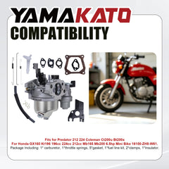 YAMAKATO Huayi P19 throttle springs and hose included for easier installation and reliability