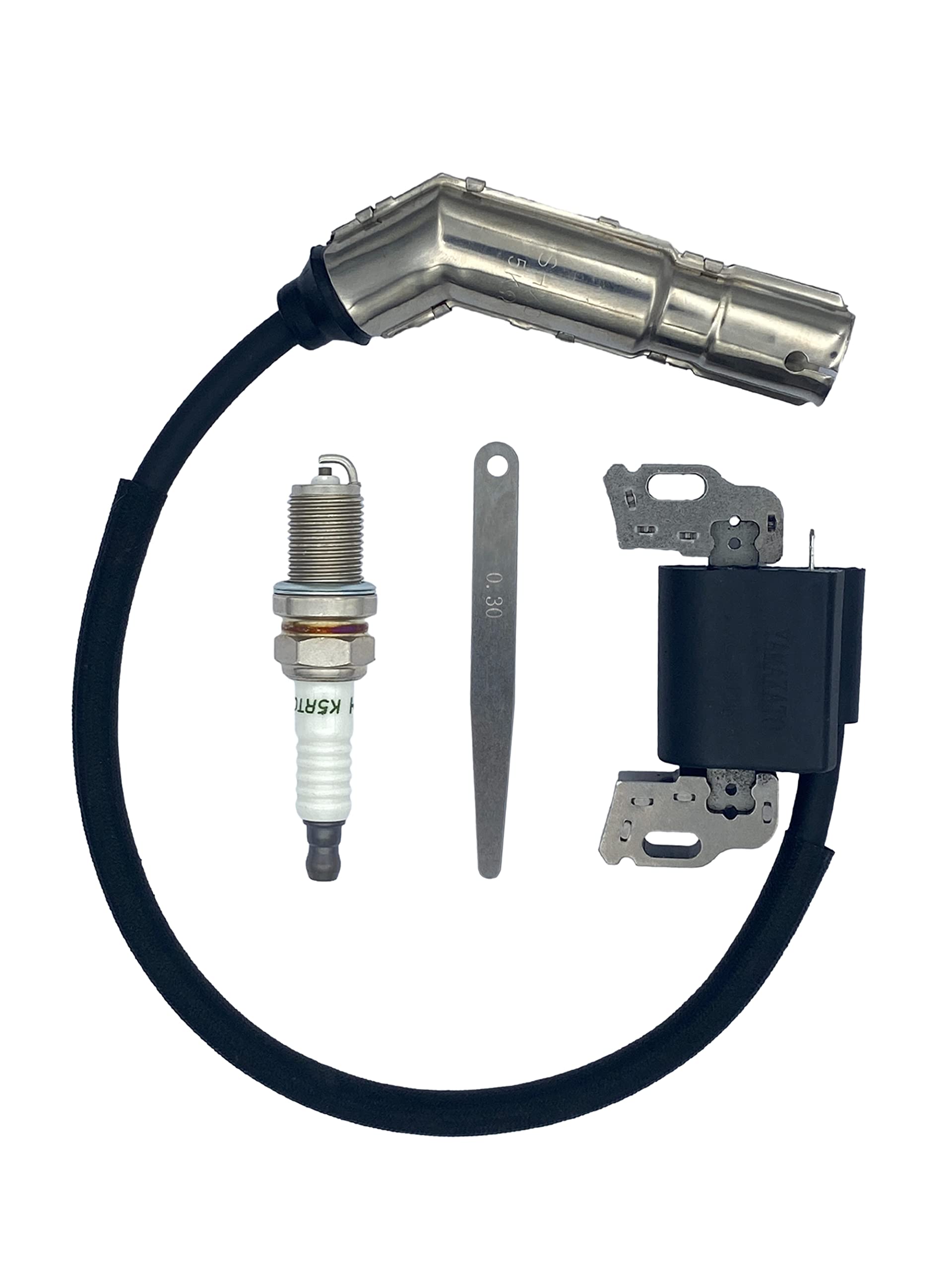 YAMAKATO ignition coil front view showing mounting points and clear fitment benefit