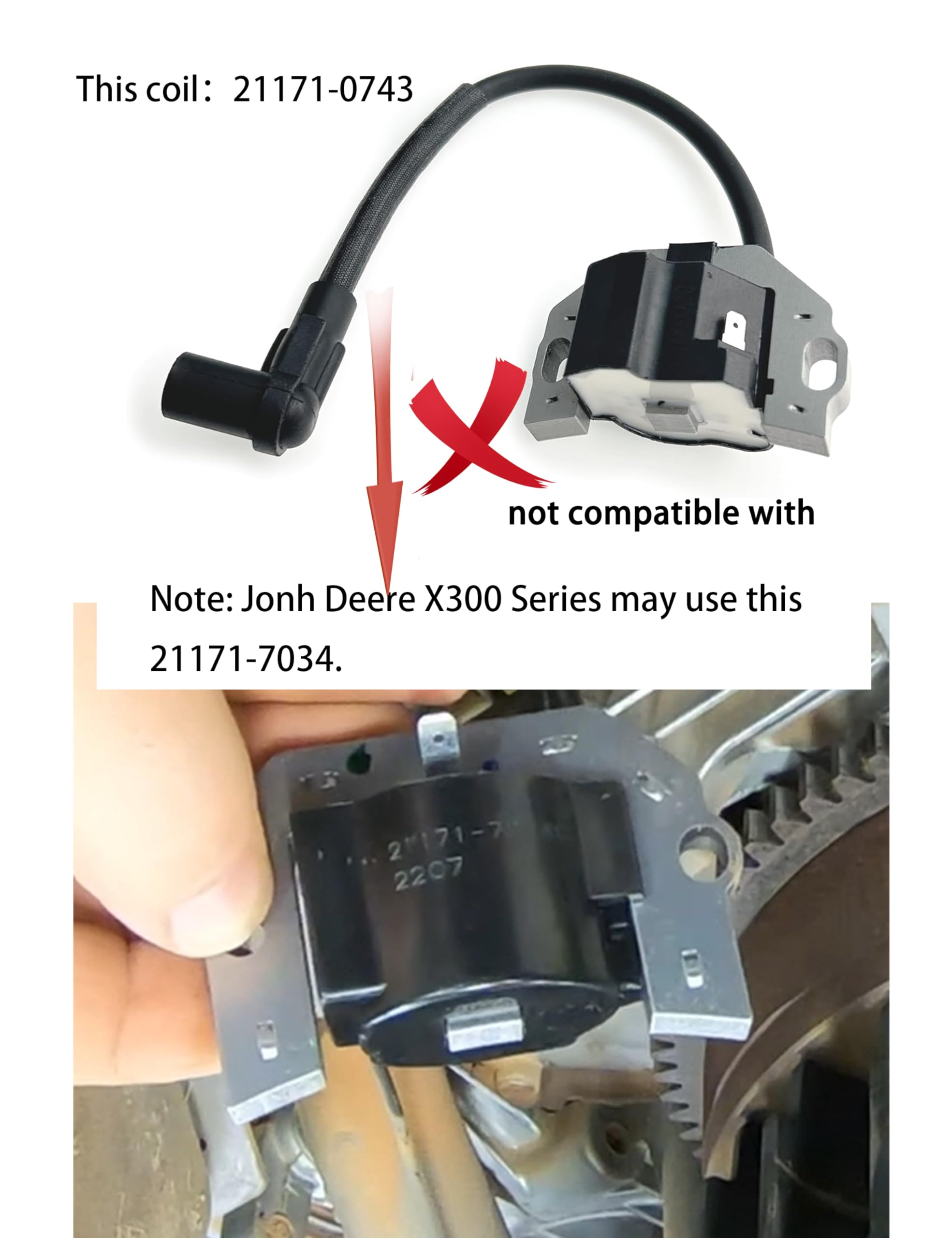 YAMAKATO side profile of coil showing mounting points for easy bolt-on replacement
