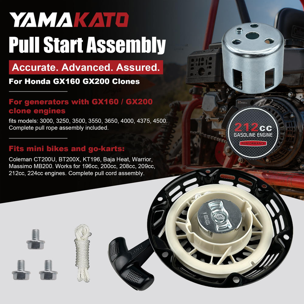 YAMAKATO starter installed on mini bike demonstrating easy replacement benefit