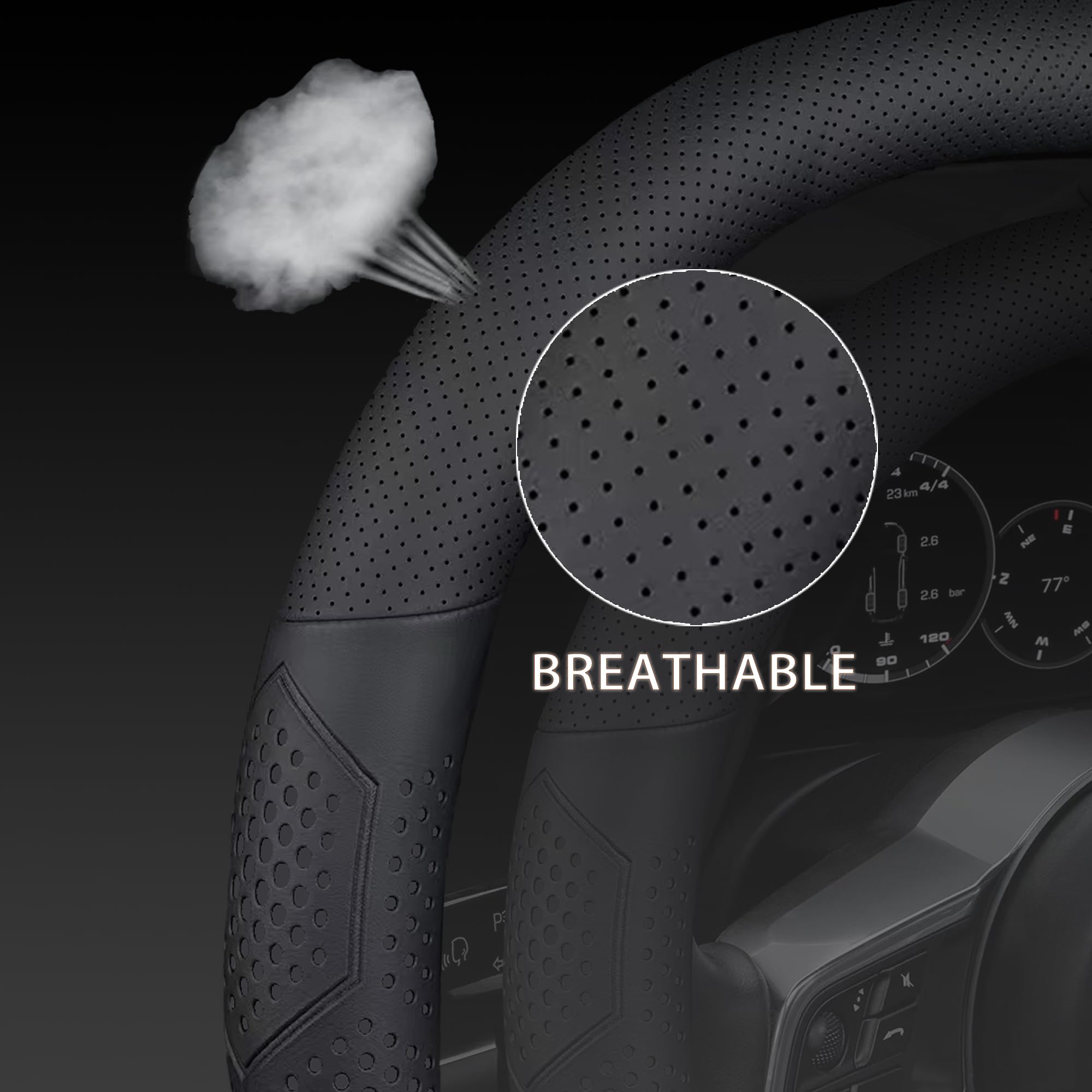 Yangday steering wheel cover installed on Jeep Wrangler improving grip