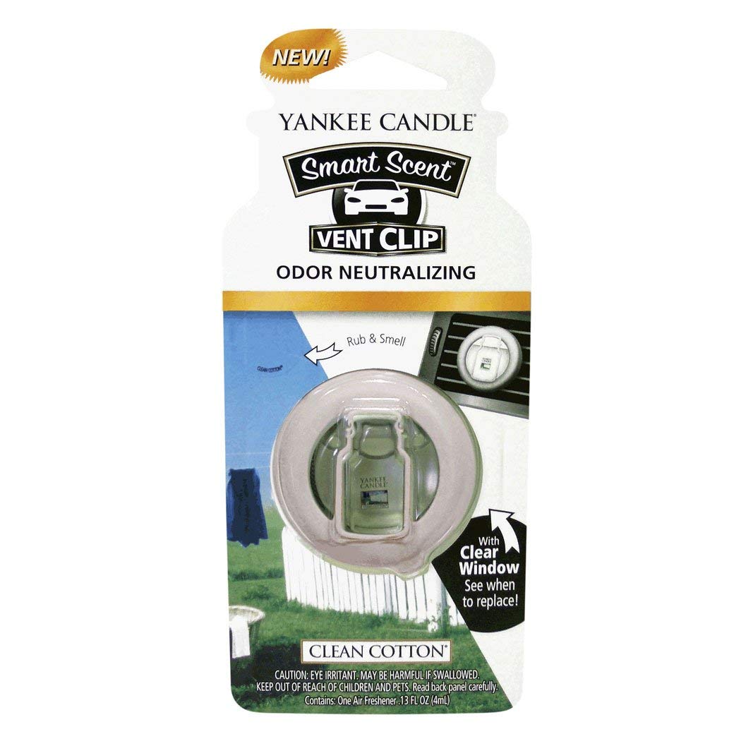 Yankee Candle clean cotton clear window detail revealing remaining fragrance for easy monitoring