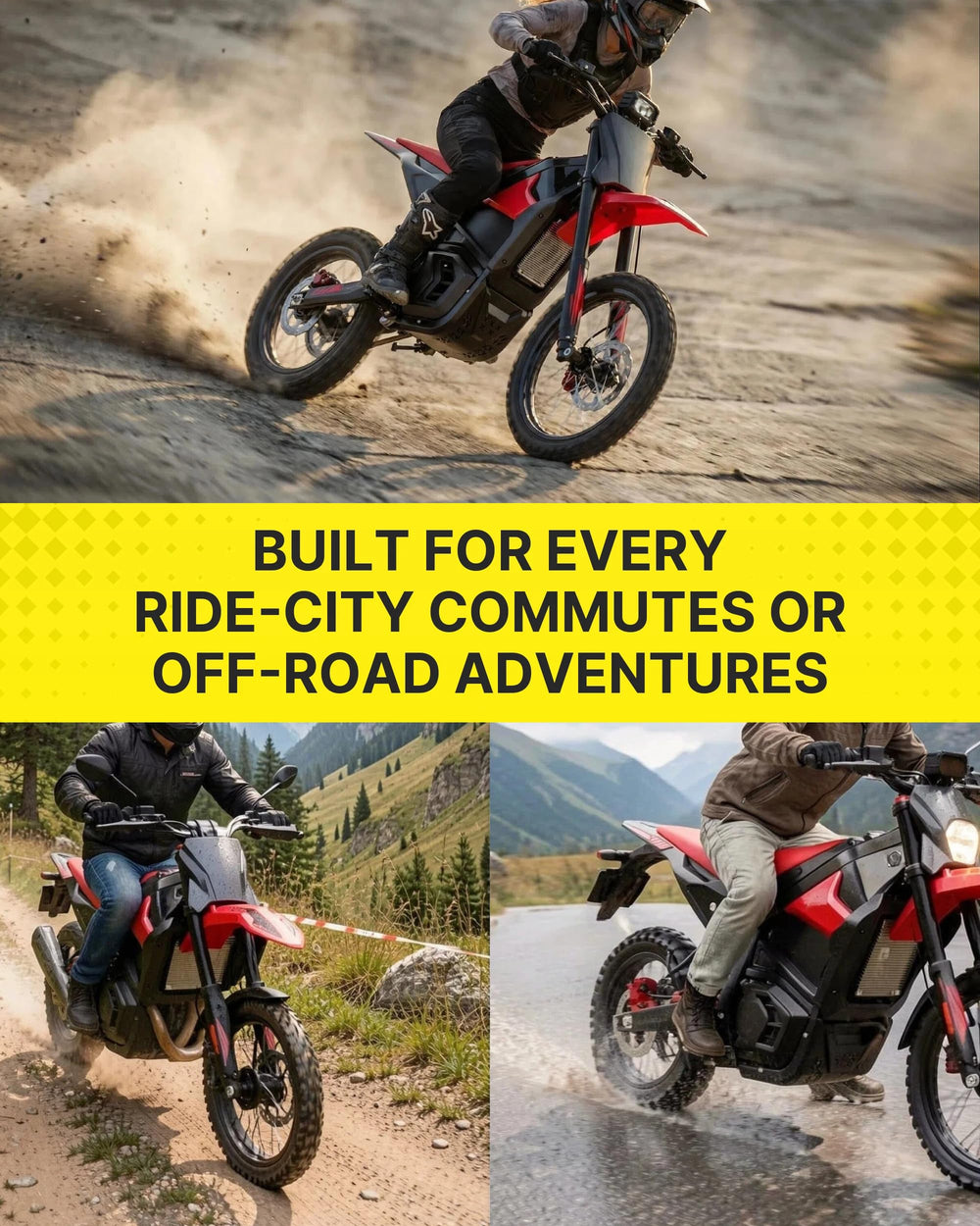 YAORISE dirt bike riding scene with new chain for smoother quieter ride