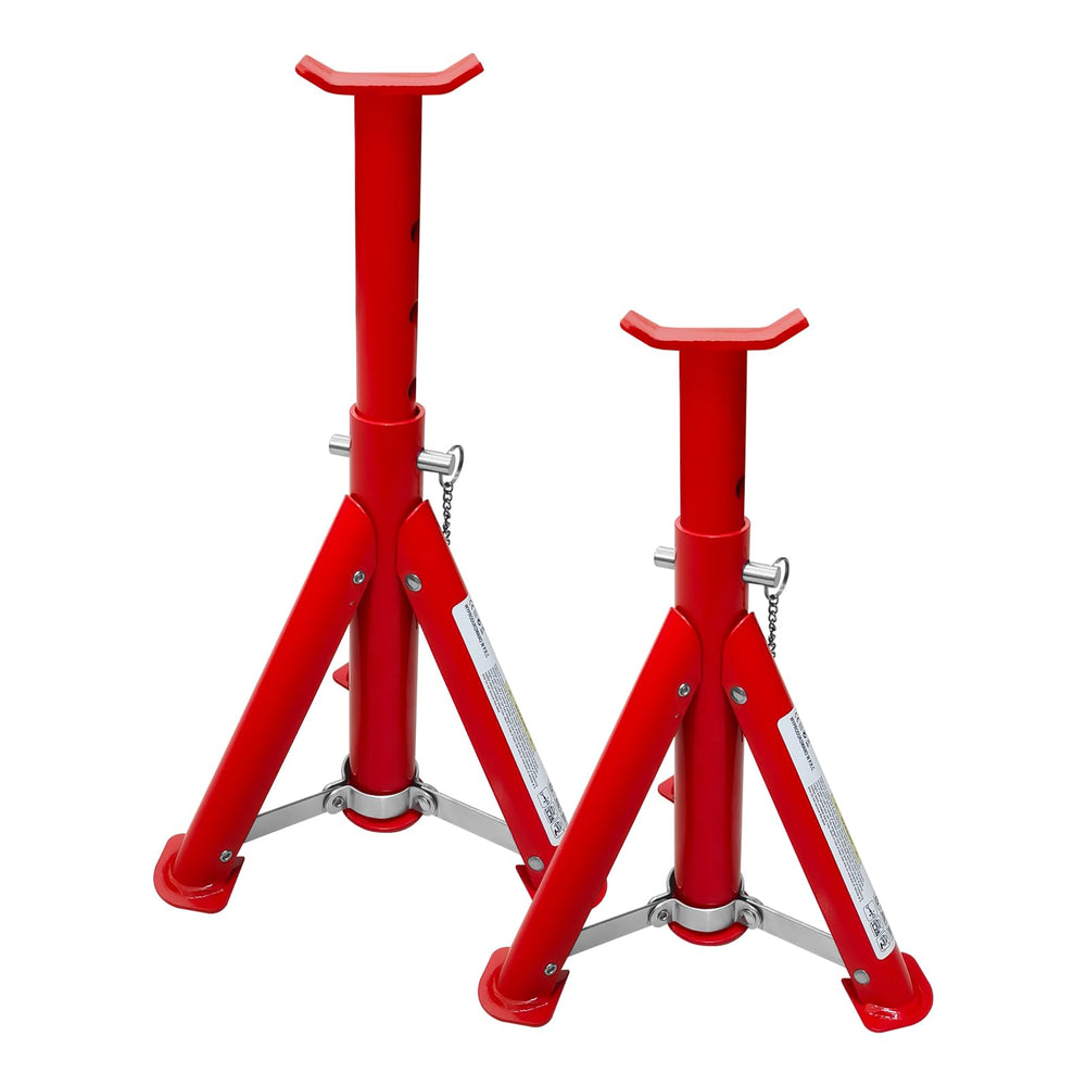 YATOINTO front view pair of red jack stands showing stable support