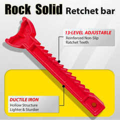YATOINTO serrated ratchet bar close-up showing reliable locking strength benefit