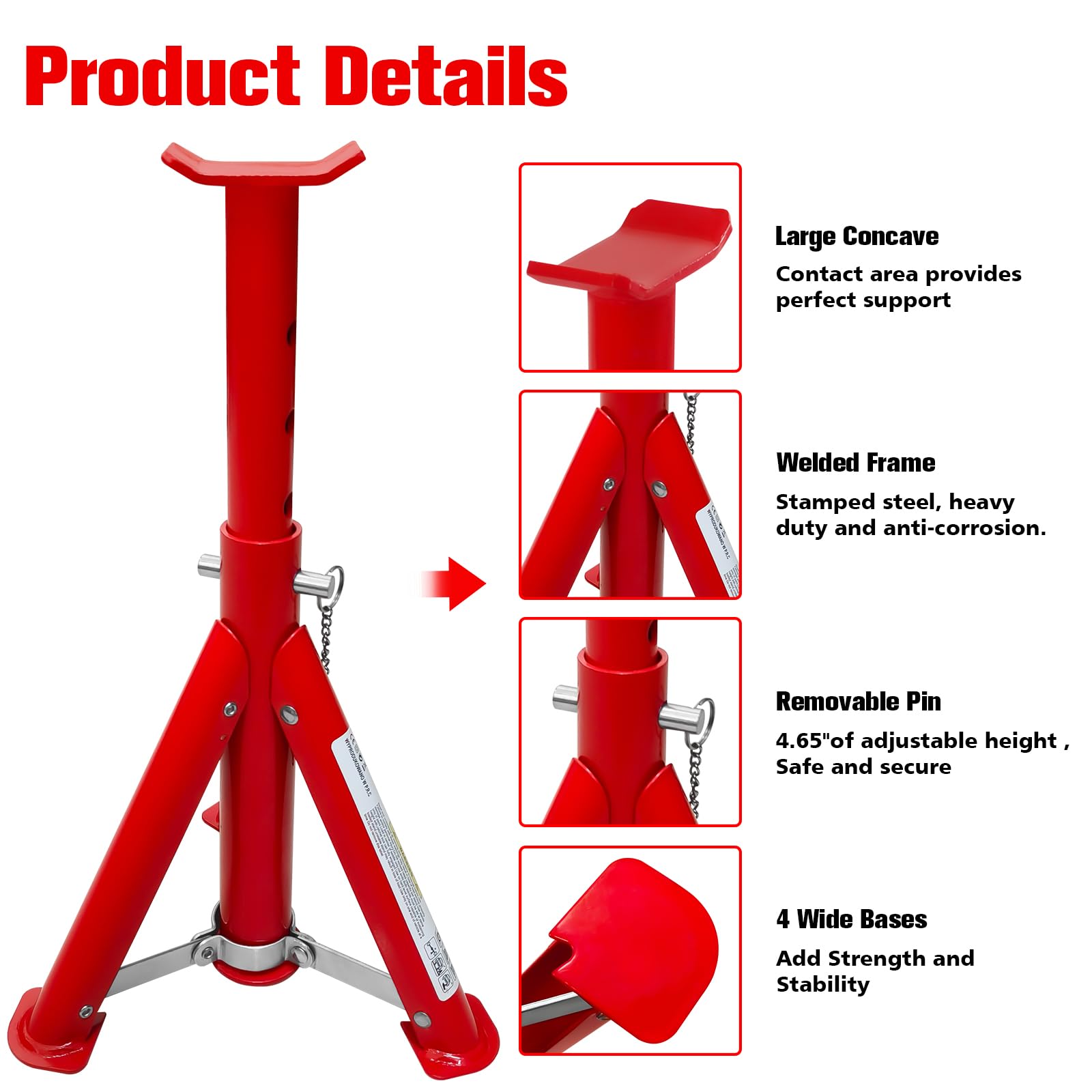 YATOINTO triangular base detail showing welded stability and strength