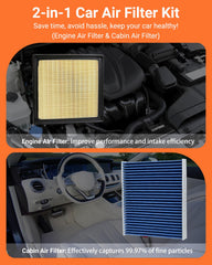 YAURENVA cabin filter close-up showing activated carbon layer for odor reduction