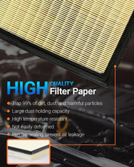 YAURENVA engine filter installed under hood demonstrating easy replacement benefit