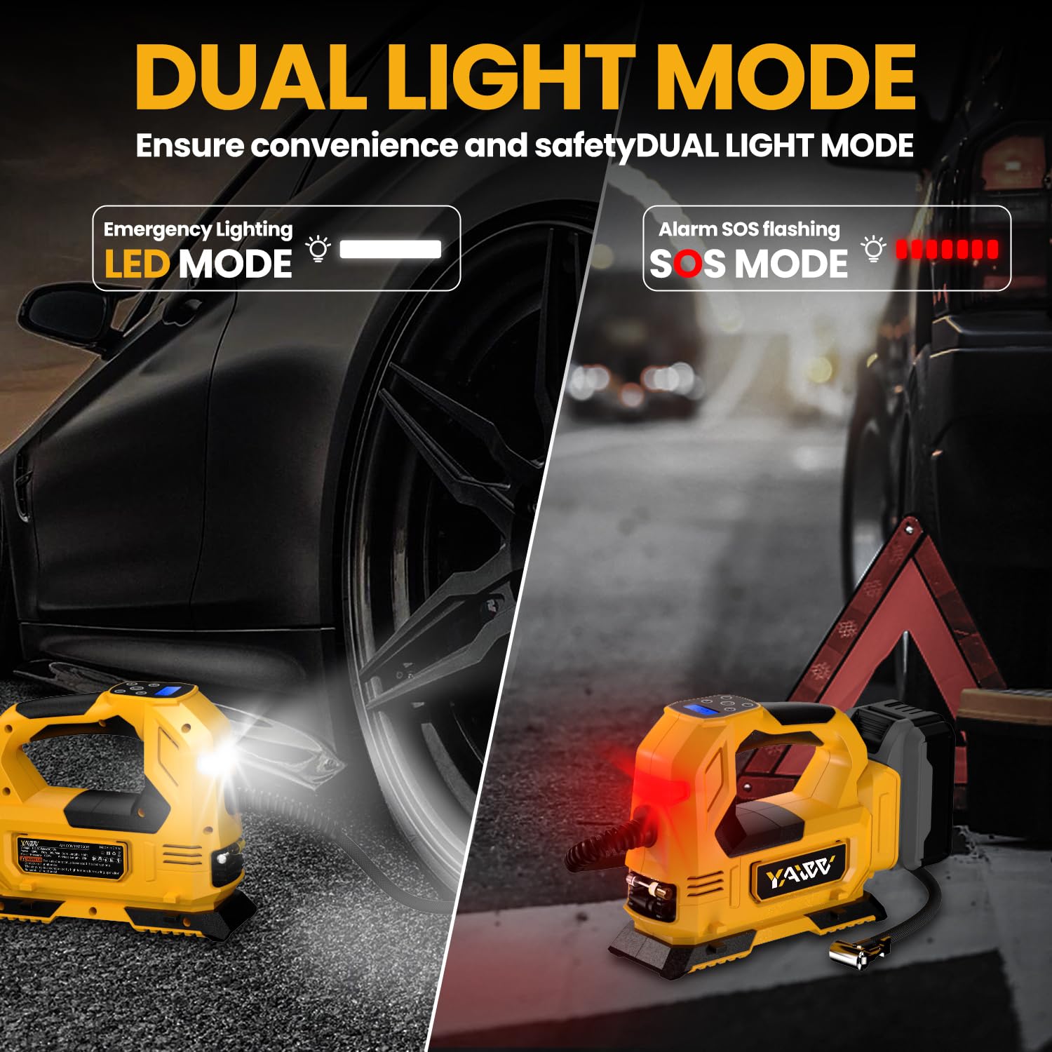 YAWV LED light illuminating valve area for nighttime safety