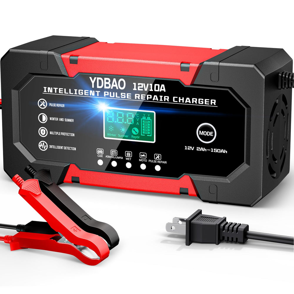 YDBAO front view of charger showing compact design and ports for easy charging