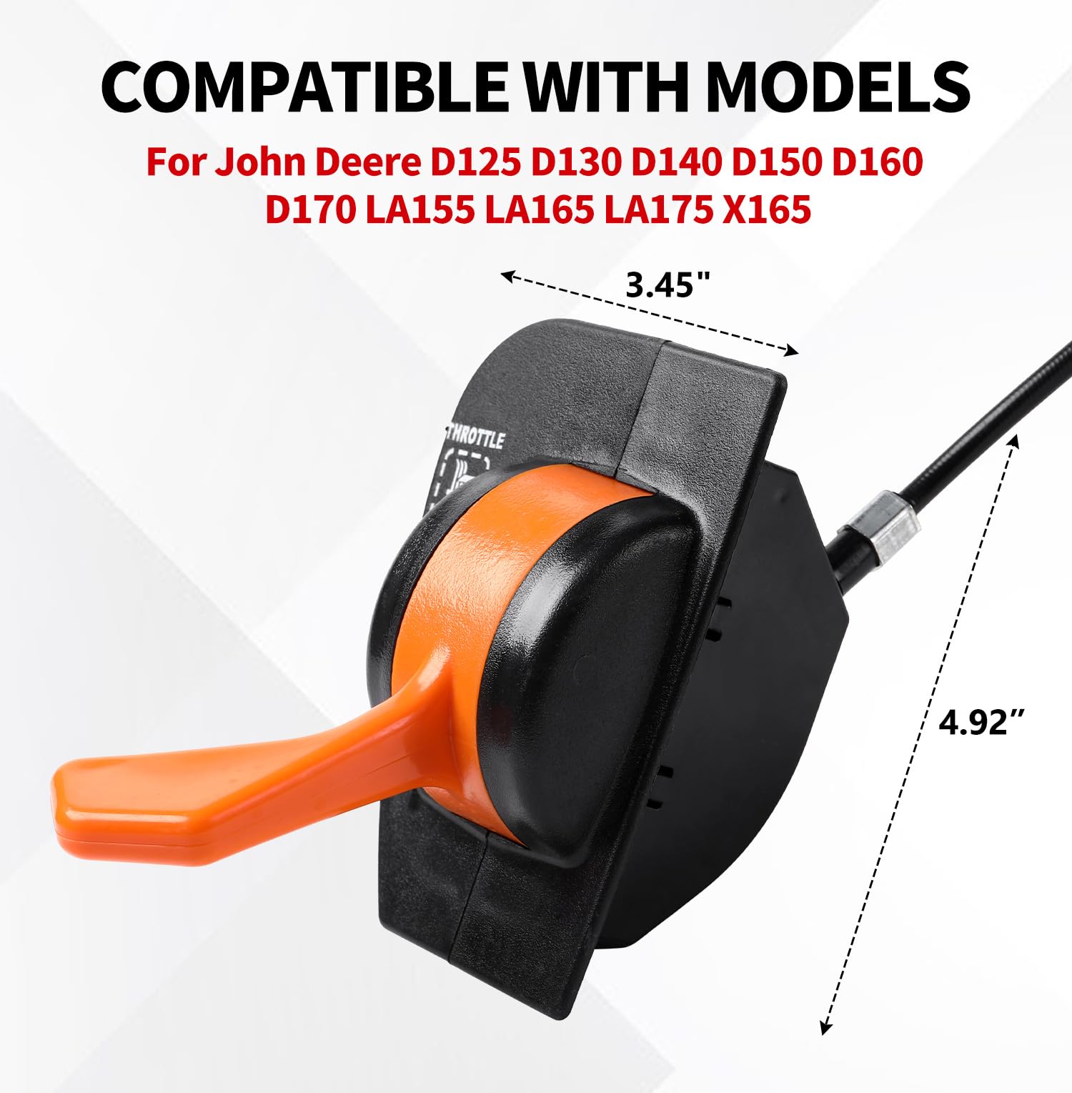 YDO throttle cable outer sheath closeup showing abrasion resistance benefit
