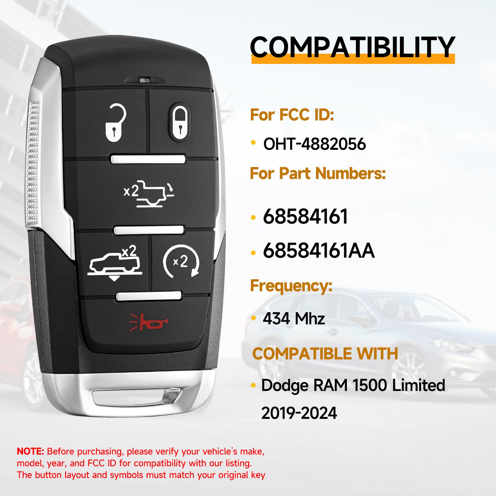 YDTHTLAH back label with FCC ID and part number for fit verification