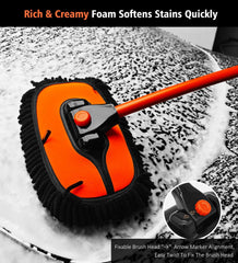 YeewayVeh 90° rotating head detail showing adjustable angle for easier roof cleaning