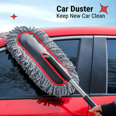 YeewayVeh extended telescopic handle in use reaching car roof to remove pollen with better reach