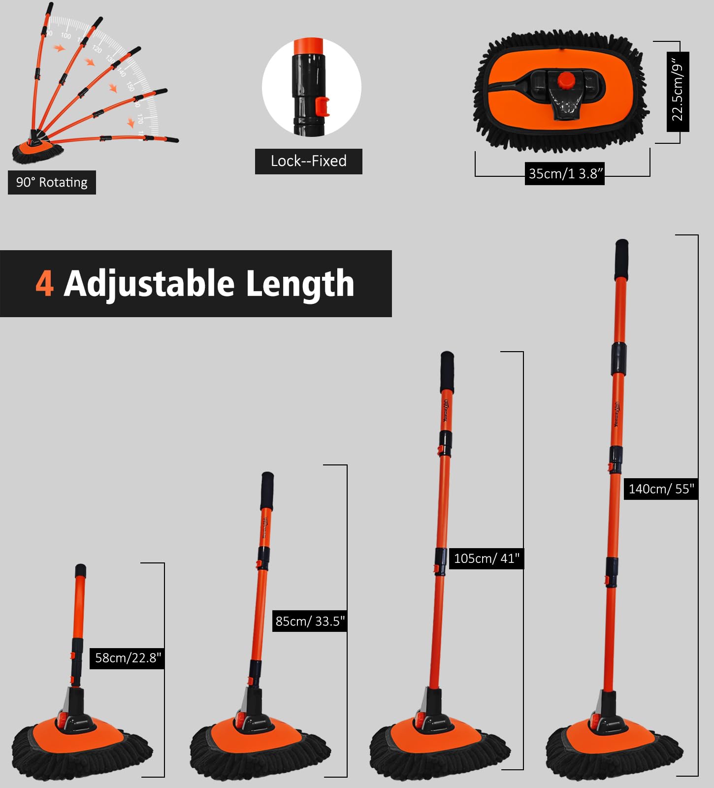YeewayVeh brush next to hand for scale showing compact storage and ergonomic grip